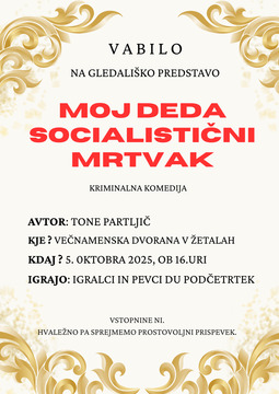 VABILO Moj deda socialistični mrtvak